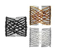 3 Pièces Pinces à Cheveux Avec Peigne Élastique et Perles Rétro - Accessoires de Mode Pour Femme