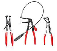 3 Pièces Pinces Collier Durite, Pince Colliers Serrage Col Droit, Pince Durite Flexibilité Ressort 600 mm, Outil Installer & Enlever Auto, Collier Tuyau Echappement Autoserrant pour Réparation Voiture