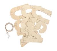 3 Pièces Plaque Bois Usa, Suspendue, Style Vintage Rustique | Bois Brut à Grain Visible, Corde Coton-lin Préinstallée, Trous Percés, pour Décor de Portail ou Balcon