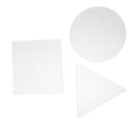 3 Pièces Plaque de Gel D'impression Transparente | Réutilisable et Lavable, Base Stable, Lot Rond Triangle Carré 150mm pour Scrapbooking