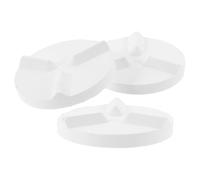 3 Pièces Plaque de Support de Four en Alumine, Triangulaire | Cuisson de Céramique, Structure à Trois Pieds, Blanc, Limite Glissement et Déformation