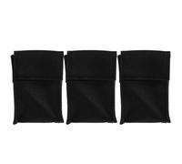3 Pièces Pochette Batterie 9v pour Basse à Fixation Autoagrippante Noire | Nylon Élastique, Attache au Dos de L’instrument la Sangle, Changements Rapides D’une Main Pendant Répétitions et Concerts