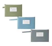 3 Pièces Pochette Billet de Banque,Porte Billets Organisateur Argent,Pochette Rangement Billet de Banque avec Fermeture Éclair,Pochettes de Dépôt Bancaire Documents,Monnaie Pièces (A5 Gris,Bleu,Vert)