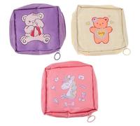 3 Pièces Pochette de Rangement Menstruelle en Nylon | Se Glisse Paquet à Main ou Cartable, Fermeture Éclair Facile, Format Compact pour Voyage et Quotidien