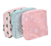 3 Pièces Pochette Menstruelle en Tissu Fermeture Éclair, Rangement | Organisation Multi-articles, Accès Rapide par Zip, pour Cartes et Protège-slips, Nuitée ou Paquet à Main