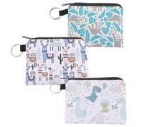 3 Pièces Pochette Porte-clés et Cartes Multifonction en Polyester | Rangement Discret, Protection Confidentialité, Format Voyage et Extérieur, Usage pour Cosmétiques et Cartes Couleur Aléatoire