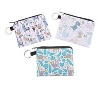3 Pièces Pochette Porte-clés et Cartes, Paquet Monnaie Portable | Polyester, Rangement Sûr et Confidentialité, Usage Hôtel et Bureau, pour Rouges à Lèvres et Serviettes Couleur Aléatoire
