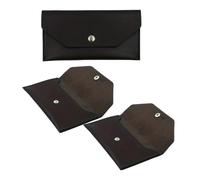 3 Pièces Pochette Portefeuille pour Femmes en PU Noir, Mince | Gestion du Budget, Format Enveloppe pour Espèces, Organisation Portable, Usage Maison et Réunions