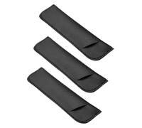 3 Pièces Pochette Ronde en PU pour Diapason et Marteau, Noire | Surface Lisse, Format Discret, Protection Résistante aux Chocs, Rangement Pratique Lors des Déplacements ou Consultations