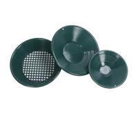 3 Pièces Poêle à Orpaillage, Kit de Poêle à or Professionnel, Kit de Poêle à or, Kit de Poêle à Laver L'or, Outils de Prospection de Dragage D'or Ronds à Commande Manuelle