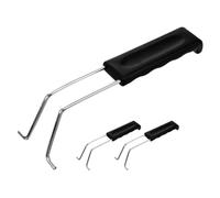 3 Pièces Poignée de Friteuse en Acier Inoxydable Noire, 9,8 Pouces | Grip de Remplacement Résistant à Chaleur, Usage la Cuisine Domestique, Nettoyage Facile, Compatible Ustensiles