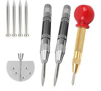 3 Pièces Pointeau Automatique Pour Metal Poinçons Centraux à Ressort Poinçons Centraux à Ressort Tension Avec 4 Pièces Pointes De Rechange Pour Bois, Mur, Plastique, Métal, Acier Inoxydable, Verre