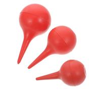 3 Pièces Poire Auriculaire en Caoutchouc Rouge, Embout Fin | Format Compact, Usage Maison ou Salle de Bain, pour Adultes et Garçon Fille, Garde Anti-insertion