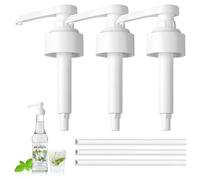 3 Pièces Pompe Sirops pour Monin 1 L, pompe doseuse 10 ml pour sirop, distributeur à pompe, kit distributeur de sirops réutilisable, distributeurs de sirop pour sirops en bouteille en verre Monin