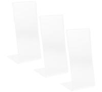 3 Pièces Porte-affiche de Table en Acrylique, Chevalet Incliné | Support de Bureau Élégant, Base Stable et Entretien Facile, pour Cérémonies et Restaurant
