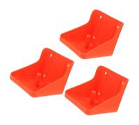 3 Pièces Porte-bloc de Sel Rouge en Plastique, Positions Fixes | Montage Facile, Surface Lisse sans Bavure, Accès au Minéral Plus Propre, pour Bergeries et Élevages