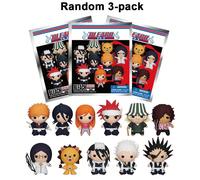 3 pièces Porte-clés 3D Anime BLEACH, Charm de sac de téléphone portable de voiture. Personnages aléatoires Kurosaki Ichigo, Kuchiki Rukia ou autres. Faveurs d'anniversaire, accessoires de voiture, fou