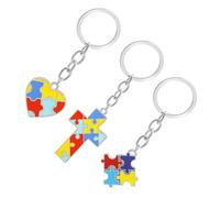 3 Pièces Porte-clés Autisme Infantile, Accessoire Suspendu