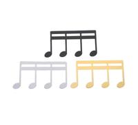 3 Pièces Porte-partitions Musicales de Note, Clip Métal Créatif | Lot de Trois Couleurs Or Argenté Noir, Surface Lisse, Garde la Page Ouverte, Lecture sans Confusion