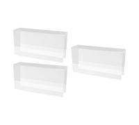 3 Pièces Porte-plaque de Bureau en Acrylique Double Face, Fixation | Réutilisable à Insertion Rapide, Visibilité Claire, pour Bibliothèques et Postes de Travail, Enseigne Directionnelle