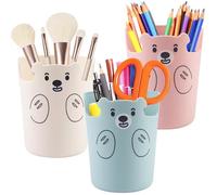 3 Pièces Pot à Crayons de Bureau, Multifonction Convient Porte Stylos, Rond Porte-Stylos, Pot A Crayon Créatif Enfant pour Ranger