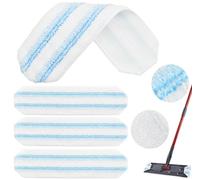 3 pièces pour Vileda H2PrO Balai serpillère de rechange, lavable en machine, compatible avec Vileda H2Pro & O-Cedar Balai serpillère de rechange, tampons de nettoyage en microfibre de remplacement
