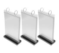 3 Pièces Présentoir de Table A6, Porte-menu à Rabat Vertical | Double Face, 6 Pages et 12 Côtés, Style Moderne pour Bars, Menus et Recettes Comptoir