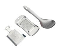 3 Pièces Presse-ail, Presse à Gingembre, Poignée Ergonomique | Forme Rectangulaire et Carrée, Trou Suspendre, Cuisine Maison et Restaurant, Argenté
