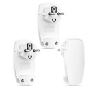 3 Pièces Prise Extra Plate Fiche Plate Blanche - avec Poignée Rabattable, Fiches Schuko pour Câbles avec Section de Câble 1,5 mm² Prise Européenne Accueil IP20 250 V (16A)