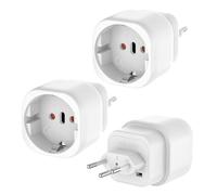 3 Pièces Prise Française vers Suisse, Adaptateur de Voyage EU vers Suisse, Adaptateur Franch vers Suisse, Adaptateur de Voyage, Prise UE DE vers Type J pour Prise de Voyage Suisse Maldives, Rwanda, L