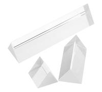 3 Pièces Prisme Optique Triangulaire en Cristal | Barre Triangulaire, Usage en Recherche Scientifique et Démonstration, Réduit la Diffusion Lumineuse, Photographie