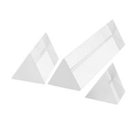 3 Pièces Prisme Triangulaire Optique Clair en Verre pour Enseignement | Outil Pédagogique pour Réfractions Lumineuses, Cristal Transparent, Usage Studio et Photographie Créative