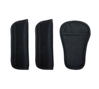 3 Pièces Protecteur Ceinture Bébé avec Velcro Noir, Universal Housse De Ceinture De Sécurité Enfant Amovible, pour porte-bébé Protéger Cou Epaules