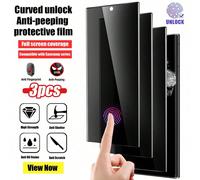 3 pièces Protecteur d'écran de confidentialité incurvé, anti-rayures, anti-chute, compatible avec Galaxy Note8/9/10/20/S8/S9/S10/S20/S21/S22/S23/S24/S25 Ultra/Galaxy S25 Edge/S26/S26 Plus/S26 Ultra/Fo