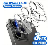 3 pièces Protecteur d'objectif de caméra transparent HD pleine couverture compatible avec . Cadeau pour l'anniversaire, la famille, les amis. Protecteur d'objectif, accessoires de téléphone iPhone 12,