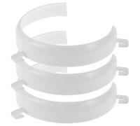 3 Pièces Protection D’assiette Anti Déversement en Plastique Blanc | Soins à Domicile et Centres de Rééducation, Couverture Réglable, S’adapte aux Assiettes Standard