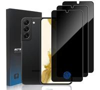 3 Pièces Protection D'écran Anti-Espion pour Samsung Galaxy S22 6.1", Ultra Résistant Film en Verre Trempé Protecteur D'écran de Confidentialité Samsung Galaxy S22, Compatible Lecteur d’Empreinte