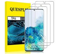 [3 Pièces] Protection écran pour Samsung Galaxy S20, Haute Qualité 3D Incurvé Couverture Complète TPU Film Protection écran, Dureté 9H, Sans Bulles, Compatible avec Lecteur d’Empreinte