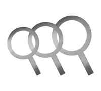 3 Pièces Protège-bord de Tasse en Acier Inoxydable Argenté | Surface Lisse, Résistance à Corrosion, pour Salon de Thé et Poste de Travail, Nettoyage Facile