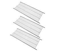 3 pièces rampe métallique pour poulailler en fer noir 42 x 16 CM | Surface antidérapante, installation sans perçage, pour poules et cages, adaptée aux petites volières et maisons de volaille