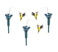 3 Pieces Réaliste Colibri Solaire, 13x8x8cm Solaration Colibri Flottant En ABS, ColibrisDansants Volants Réalistes, ColibriSolaire Anti Insectes, ColibriAnti MoucheSolaire Pour Jardin Et Patio