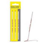 3 pièces recharges de stylo bille multifonction d' Online, D1, largeur de trait M, aussi compatible avec Lamy, Rotring, Cross etc, recharge standard internationale, indélébile, couleur d' encre rouge