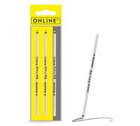 3 pièces recharges de stylo bille multifonction d' Online, D1, largeur de trait M, aussi compatible avec Lamy, Rotring, Cross etc, recharge standard internationale, indélébile, couleur d' encre noire