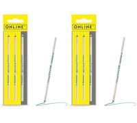 3 pièces recharges de stylo bille multifonction d'Online, D1, largeur de trait M, aussi compatible avec Lamy, Rotring, Cross etc, recharge standard internationale, indélébile, couleur d' encre verte