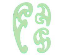 3 pièces règle de courbe polyvalente en plastique flexible en forme de nuage règle de courbe française modèle de dessin outil de couture sur mesure pour les œuvres d'art de