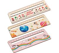 3 Pièces Regle De Lecture Pour Dyslexie,Règle De Lecture Enfants Avec Fenêtre De Lecture Aid For Children Dyslexia,Thème De L'espace,Licorne Et Noël