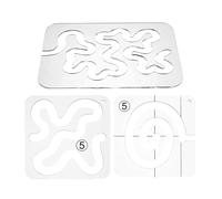3 Pièces Règle de Patchwork en Acrylique, Gabarit Réutilisable | Transparence Claire, Bords Lisses et Espacés, Compatible Plupart des Pieds Presseurs