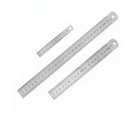 3 Pièces Règle en Acier Inoxydable, Set de Règles Métalliques de Précision avec Bords Chamfreinés, Tailles 10cm 20cm 30cm, Adapté pour Bureau Étude Dessin Technique et Art