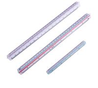 3 Pièces Regle Kutch, Regle Architecte 30 Cm, 1:20 1:25 1:50 1:75 1:100 1:125/1:100 1:200 1:250 1:300 1:400 1:500, Plastique Regles Kutch, Codage Couleur, Outil Dessin Précis Étudiants Ingénieurs