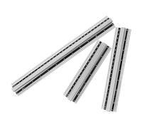 3 Pièces Règles Droites en Aluminium avec Poignée, 15 20 30 CM | Usage Atelier pour Mesurer et Tracer, Format Portable, Finition Argenté, pour Élèves et Menuisiers
